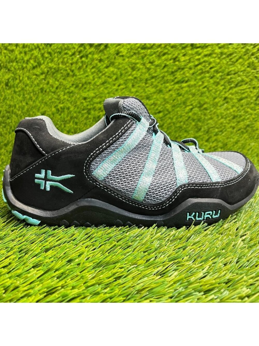 Kuru Chicane Womens Size 6D Black Gray Blue Athletic Running Shoes Sneakers